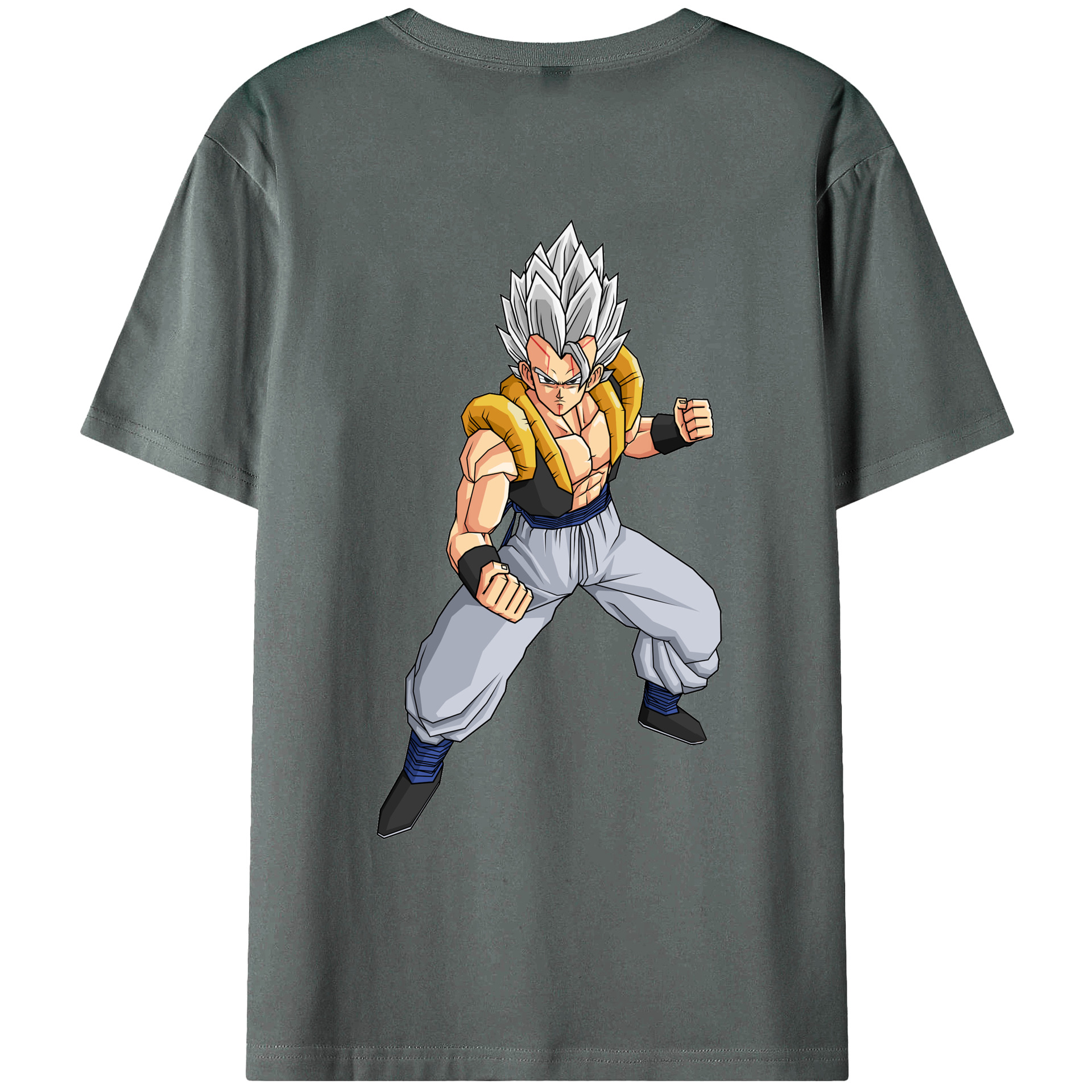 （画像用） ドラゴンボール ベジータ四世（Bejīta Yonsei）DRAGON BALL Vegeta IV 綿100％ メンズ半袖Tシャツ（バックプリント） 通気性